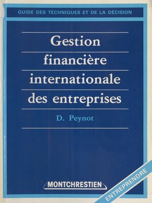 cover image of Gestion financière internationale des entreprises